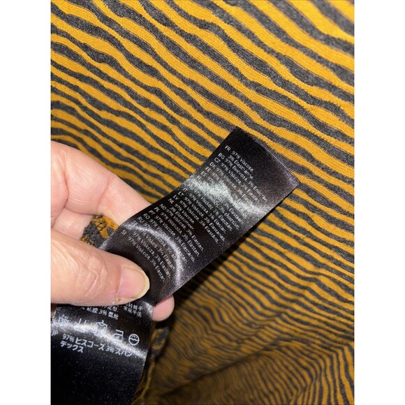 OSKA Tunic Dress Orange Black Striped Long Sleeve Pullover Stretch Lagenlook 2 M - Picture 10 of 10